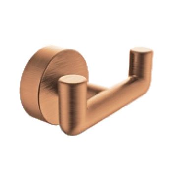 Крючок для ванной комнаты двойной Raglo R320.052.33, медь — фото 1, Крючки для полотенец