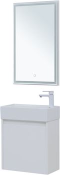 Мебель для ванной Aquanet Nova Lite 50 белый глянец (с дверецей) 00302531 — фото 15, Комплекты мебели для ванной