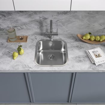 Кухонная мойка Reflexion Iseo RX2265BL оружейная сталь — фото 367, Кухонные мойки