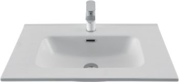 Товар: Раковина Aquanet Flat 70 белая матовая 00330430 - фото 6 Раковина Aquanet Flat 70 белая матовая 00330430 — фото 6, Раковины