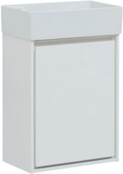 Тумба под раковину Aquanet Милан 45 белый глянец 00339962 — фото 1, Тумбы под раковину