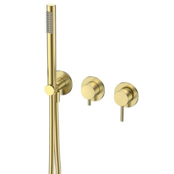 Смеситель для ванны с душем AQUAme Siena встраиваемый AQM8805BG — фото 1, Смеситель для ванны