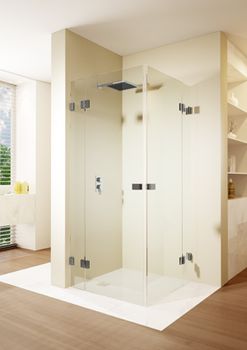 SCANDIC NXT X207 870x870x2000 L/P Черный душевое ограждение, хром RIHO G001100121 — фото 1, Душевые кабины и ограждения