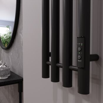 Полотенцесушитель Проксима Круг (электро.) 21х120 (скр.монтаж, унив.подкл., Черный, Альтасан ПроксимаКругСП21120Ч — фото 4, Полотенцесушители