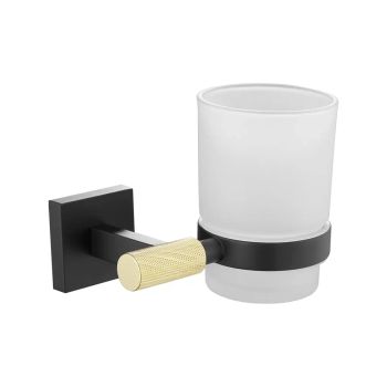 Стакан для ванной комнаты Rose RG3012H, золото/черный — фото 1, Стаканы для зубных щеток