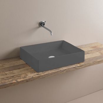 Раковина Artceram Scalino накладная без отверстий цвет Blue denim SCL002 37 00 — фото 1, Раковины накладные