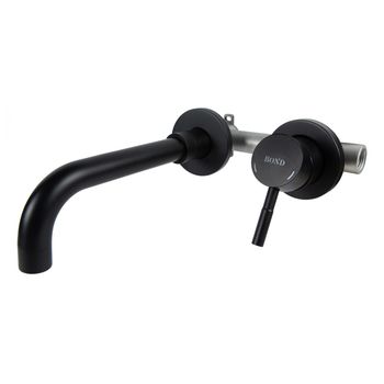 BOND Smart B68-4288 Смеситель настенный для раковины с внутренней частью, однорычажный черный матовый — фото 2, Смесители для раковины
