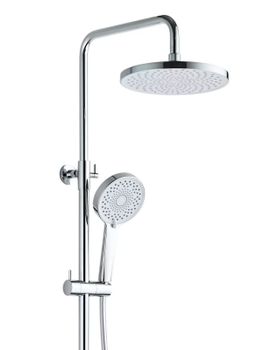 BOND B12-8200 Душевая стойка с термостатом и тропическим душем — фото 19, Душевые стойки