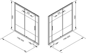 Товар: Шторка на ванну Aquanet Practic AE10-B-180H150U-CP, прозрачное стекло - фото 4 Шторка на ванну Aquanet Practic AE10-B-180H150U-CP, прозрачное стекло — фото 4, Шторы для ванной
