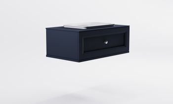 Тумба Классик 100см 1ящ RAL7024 мат., раковина Ретро бел глянц, столешница Solid в цвете 4631177715648 — фото 3, Тумбы с раковиной