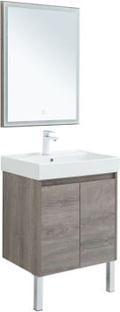 Мебель для ванной Aquanet Nova Lite 60 дуб рошелье (2 дверцы) 00302533 — фото 6, Комплекты мебели для ванной