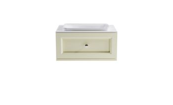 Тумба Классик 80 с 1ящ RAL1013 мат. с раковиной Ретро бел гл. и столешницей Solid бел гл. 4631177714078 — фото 2, Тумбы с раковиной