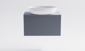 Тумба М-40 Slim 70см 1ящ NCS S 3005-R80B мат./волна, раковина Атрия бел гл, столешница Solid в цвете 4631177715914 — фото 1, Тумбы с раковиной