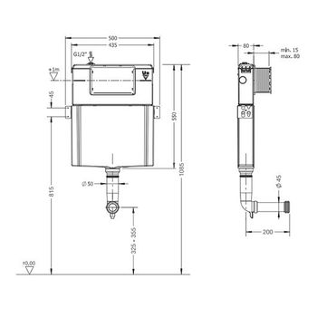 Смывной бачок скрытого монтажа Artceram для унитаза 700.100 — фото 2, Смывные бачки скрытого монтажа