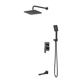 Душевая система скрытого монтажа Grossman Classic 501.K35.04.210 черный матовый,1 место — фото 1, Душевые системы