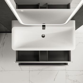 Товар: AQM900410WH "S4" тумба под умывальник подвесная 100 см., цвет белый глянец. - фото 4 AQM900410WH "S4" тумба под умывальник подвесная 100 см., цвет белый глянец. — фото 4, Тумбы под раковину