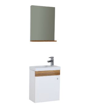 ELMAZ Зеркало с полочкой (45см) EM1045.01 — фото 1, Зеркала в ванную комнату