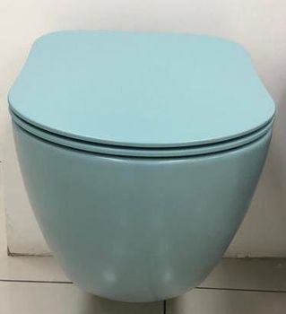 CREAVIT FREE Унитаз подвесной безободковый с биде ЗЕЛЕНЫЙ НИЛ МАТОВЫЙ FE322-00NY00E-0000 — фото 1, Подвесные унитазы