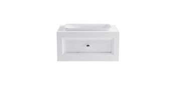 Тумба Классик 80см 1ящ белый мат., раковина Ретро бел глянц, столешница Solid белый мат. 4631177715532 — фото 4, Тумбы с раковиной