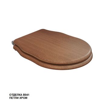 сиденье для унитаза BOHEME с механизмом плавного закрывания, хром KFm-IC-B041 — фото 1, Сиденья для унитаза