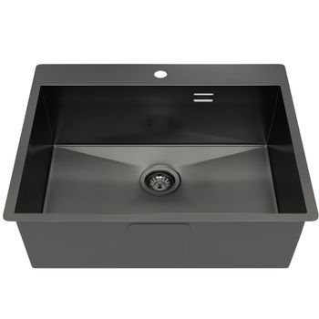 Кухонная мойка Reflexion Iseo RX2265BL оружейная сталь — фото 283, Кухонные мойки