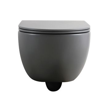 Унитаз подвесной Veconi Rino VRI-49TGR — фото 4, Подвесные унитазы