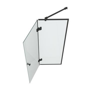 Шторка на ванну стеклянная D&K Matrix DG1109025, 140*90, черный — фото 3, Шторки на ванну