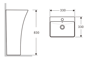 Умывальник CeramaLux G515 — фото 1, Раковины