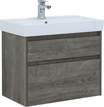 Мебель для ванной Aquanet Nova Lite 75 дуб рошелье (2 ящика) 00242904 — фото 10, Комплекты мебели для ванной