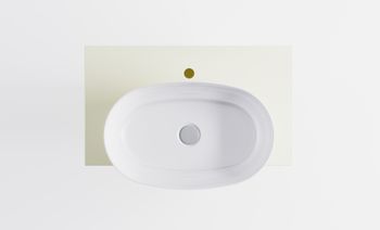 Тумба М-40 Slim 70см 1ящ RAL1013 мат./волна, раковина Атрия бел гл, столешница Solid в цвете 4631177715938 — фото 3, Тумбы с раковиной