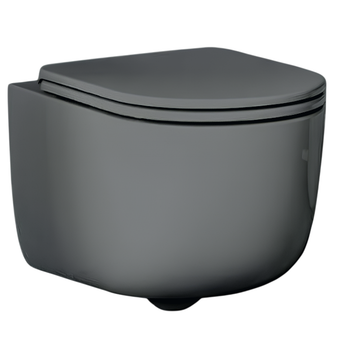 Унитаз HATRIA FUTURA A0Y9BA08 подвесной безободковый слив Vortex цвет антрацит матовый — фото 1, Подвесные унитазы