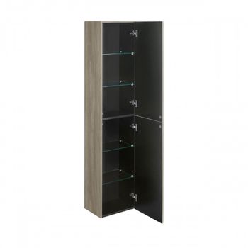 ONA Шкаф-колонна реверсивная 1750 мм, 400x300x1750 мм, светлый дуб, ROCA A857635512 — фото 2, Шкафы для ванной