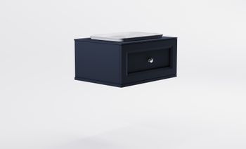 Тумба Классик 80 1ящ RAL7024 мат., раковина Ретро бел глянц, столешница Solid в цвете 4631177715525 — фото 3, Тумбы с раковиной