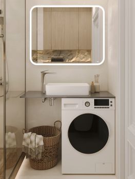 BOND M39ZE-10080 Зеркало прямоугольное 100х80см с LED подсветкой и сенсорным диммером — фото 25, Зеркала в ванную комнату