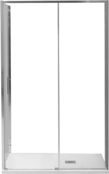 Душевая дверь Aquanet Pleasure Evo 120 AE65-N120-CT профиль хром, прозрачное стекло — фото 8, Душевые двери в нишу