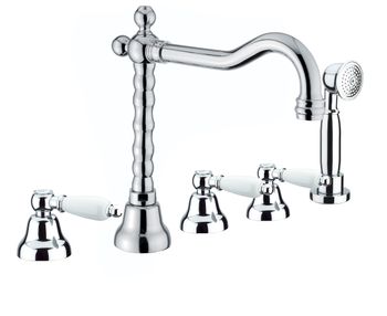Смеситель на борт ванны Fiore COLONIALE 02CR0607, хром — фото 1, Смесители на борт ванны