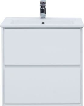 Тумба под раковину Aquanet Милан 65 белый глянец 00339965 — фото 6, Тумбы под раковину