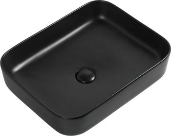 Раковина накладная Aquanet Soul-1-MB 40 черный — фото 1, Раковины накладные