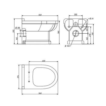 TEMPO Настенный унитаз 560х370х390 4803 — фото 1, Унитазы