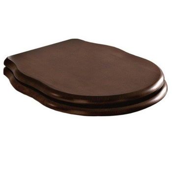 Сиденье с крышкой Artceram Hermitage с плавным опусканием цвет грецкий орех/золото HEA004 73 — фото 2, Сиденья для унитаза