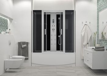 Душевой бокс ERLIT 45 серия ER4515TP-C4-RUS тонированное стекло — фото 3, Душевые боксы