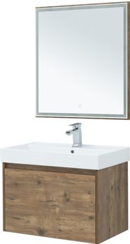 Зеркало Aquanet Nova Lite 75 дуб рустикальный LED 00249513 — фото 4, Зеркала в ванную комнату