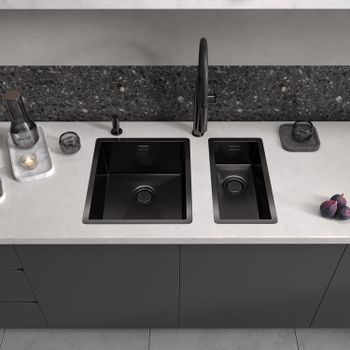 Кухонная мойка Reflexion Iseo RX2265BL оружейная сталь — фото 52, Кухонные мойки