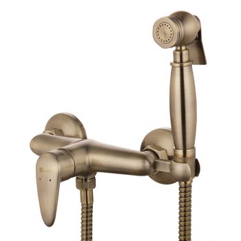 Pramen Смеситель для биде, гигиен.душ на стену держ.на теле, р/ОД, бронза, LM, LM3318B — фото 1, Смесители для биде