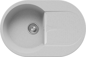 Кухонная мойка Polygran ATOL-760 No314 Светло-серый 854864 — фото 1, Кухонные мойки