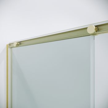 Душевое ограждение Niagara Nova NG-44-13ASG-A100SG-34 (130х100х195) прямоугольник,раздвижная,золото сатин,стекло прозрачное,2 места — фото 8, Душевые уголки