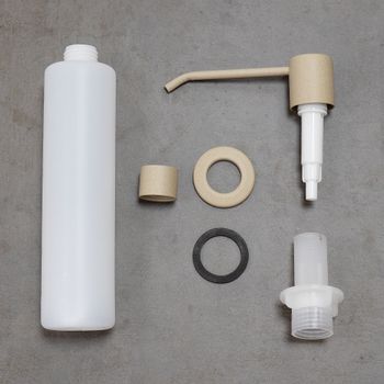 Expert Дозатор для мойки в цвет мойки и смесителя, бежевый, LM, LM8201PBG — фото 3, Дозаторы для кухонных моек