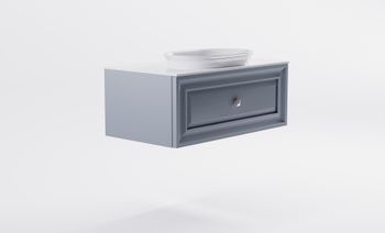 Товар: Тумба Шарм 100см 1ящ цв NCS S 3005-R80B мат. с раковиной Шарм бел гл. и столешницей Solid бел гл. 4631177713699 - фото 4 Тумба Шарм 100см 1ящ цв NCS S 3005-R80B мат. с раковиной Шарм бел гл. и столешницей Solid бел гл. 4631177713699 — фото 4, Тумбы с раковиной