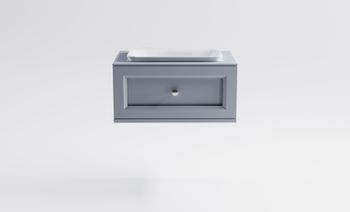 Тумба Классик 80см 1ящ NCS S 3005-R80B мат., раковина Ретро бел глянц, столешница Solid в цвете 4631177715495 — фото 1, Тумбы с раковиной