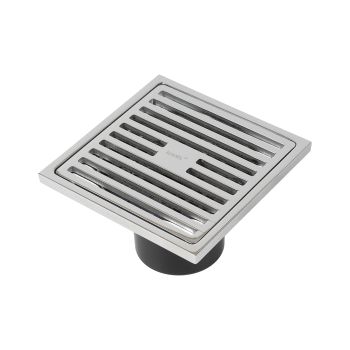 Трап душевой, вертикальный выпуск, сухой затвор, 10х10см, хром матовый, IDDIS, 980CV10SB3DDZ — фото 2, Трапы для душа